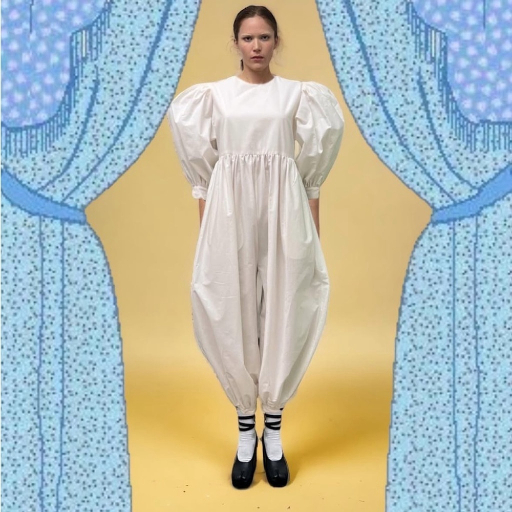 NWT Taylor Dorry ‘The Amelia Jumpsuit’ In Wonder Organic Cotton Sz 8 - Picture 11 of 16